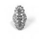Boutique Nirvana - Long Aged Silver Openwork Ring