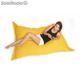 XXL Floor Cushion 200 x 140 cm Yellow Cotton