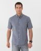 Mise au Green - Straight Plaid Shirt, Buttoned Collar, Short Sleeves