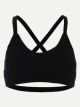 Shein - Black Crossback Bra